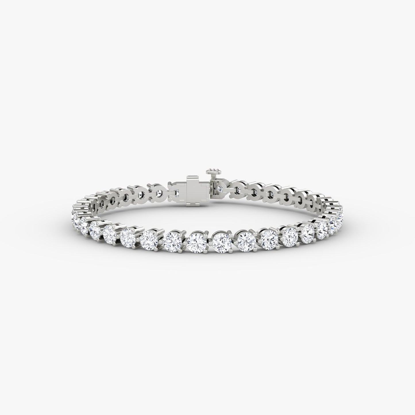 Linear Round Brilliant Superior Lab Grown Diamond Tennis Bracelet