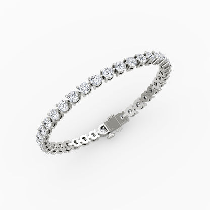 Bracelet de tennis linéaire en diamants de qualité supérieure cultivés en laboratoire, taille brillant