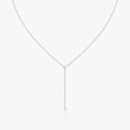 Linked Two Stone Lab Grown Diamond Necklace