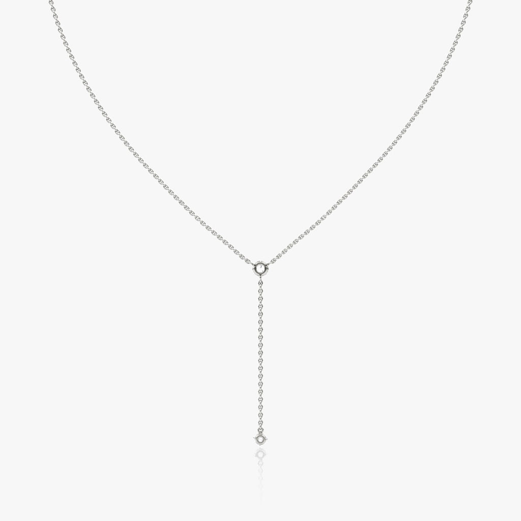14k White Gold/Yellow Gold, Lab Grown Diamond Necklace