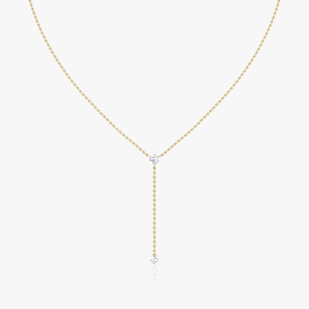 Two Stone Lab Grown Diamond Necklace