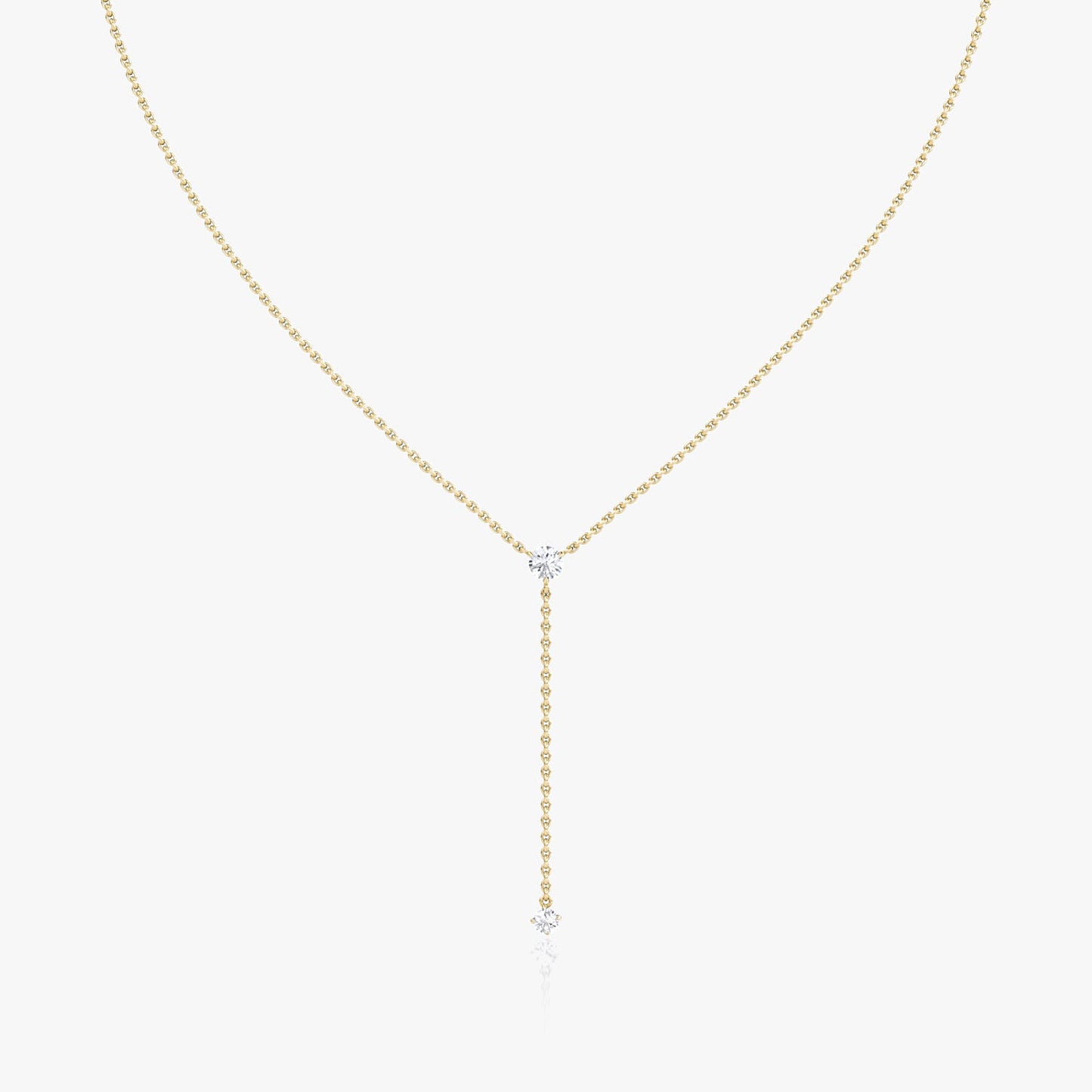 Two Stone Lab Grown Diamond Necklace