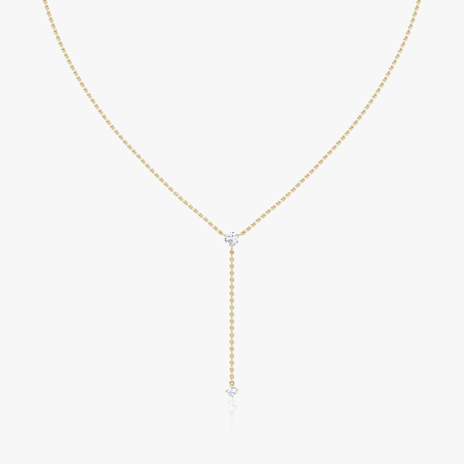 Two Stone Lab Grown Diamond Necklace