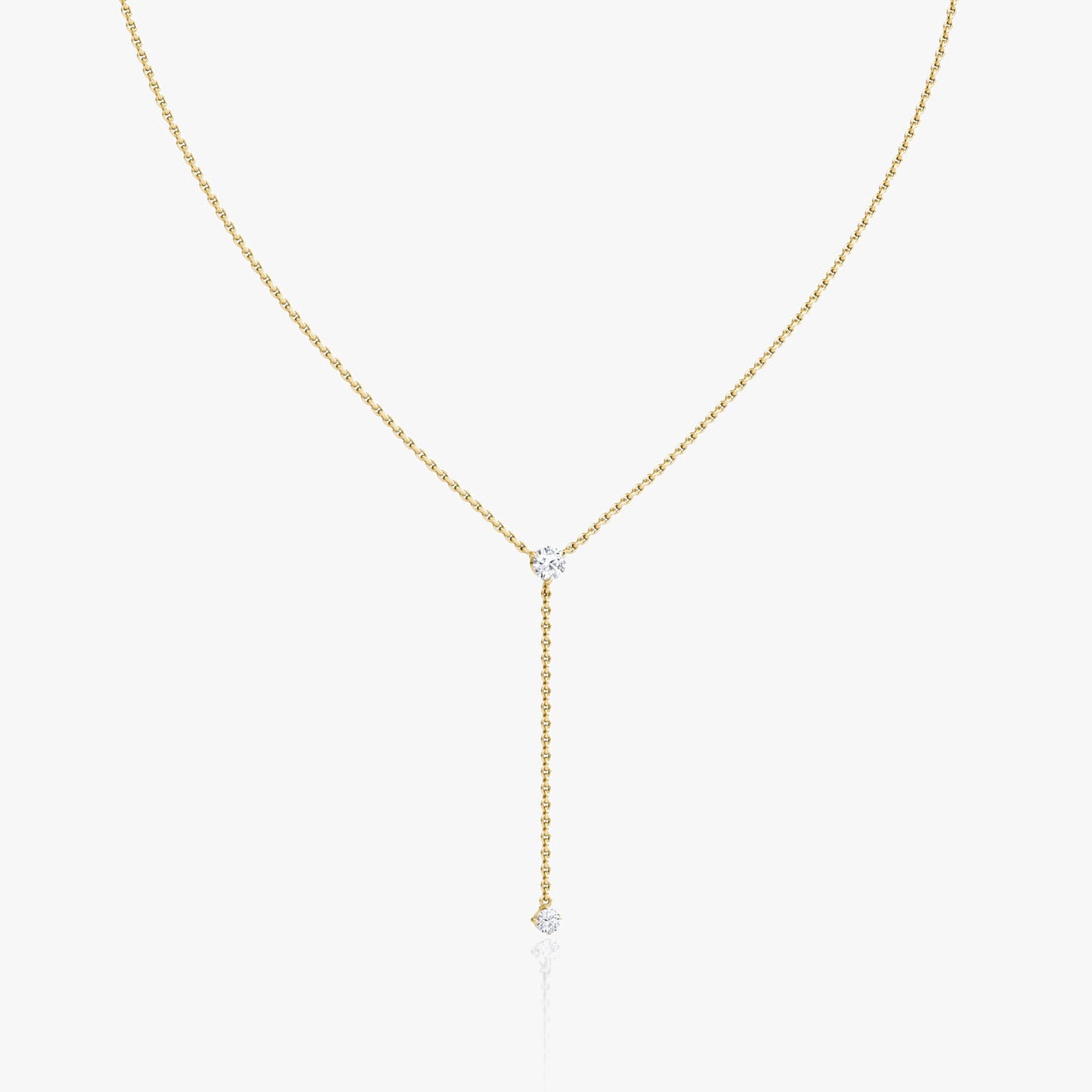 lab grown diamond necklace Two Stone Necklace