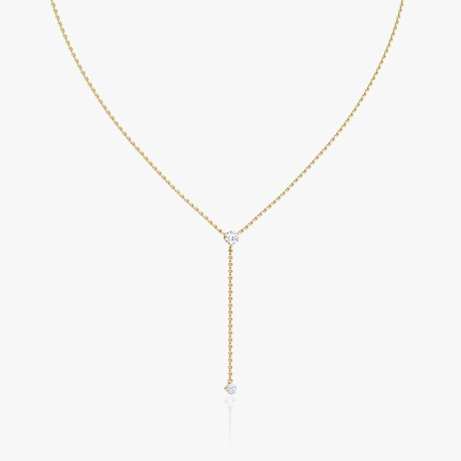 lab grown diamond necklace Two Stone Necklace