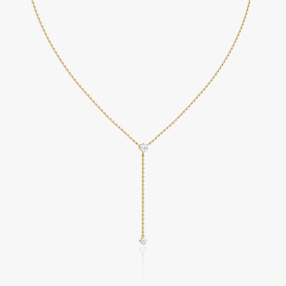 lab grown diamond necklace Two Stone Necklace