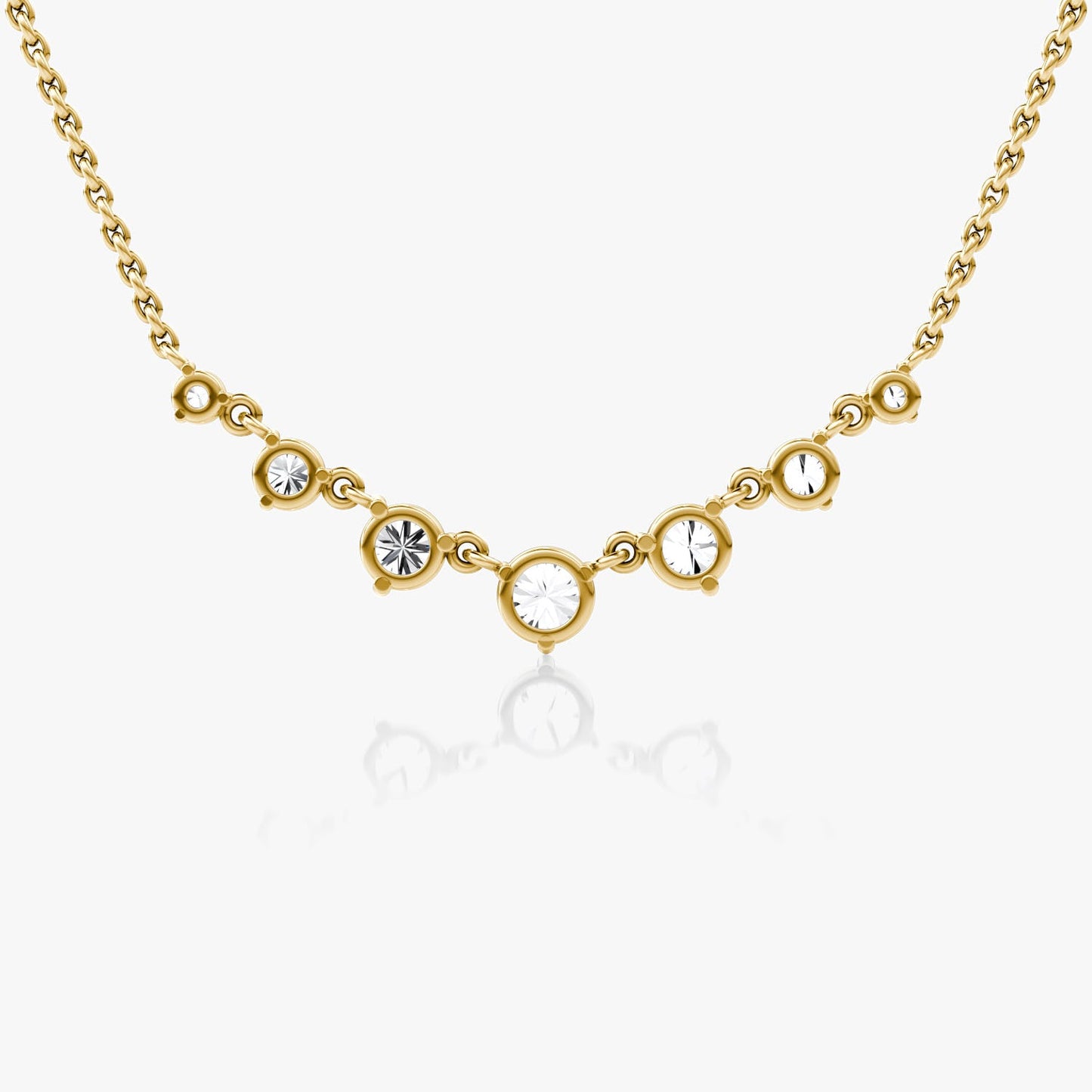  Linked Tennis lab grown diamond necklaces 