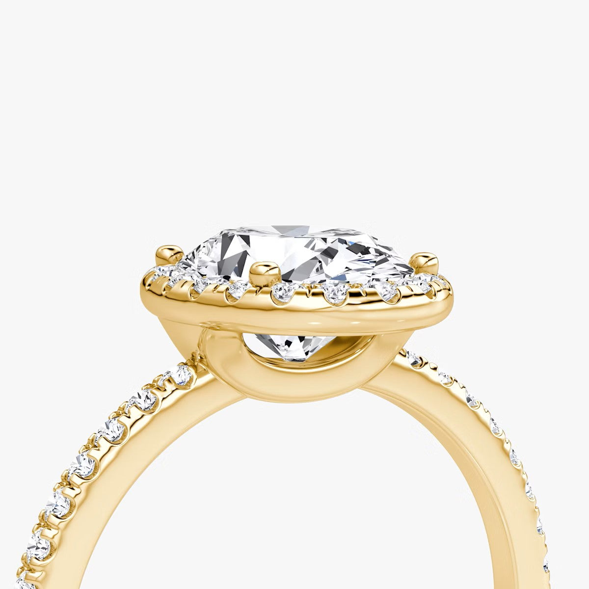 The Halo Oval Pave Engagement Ring