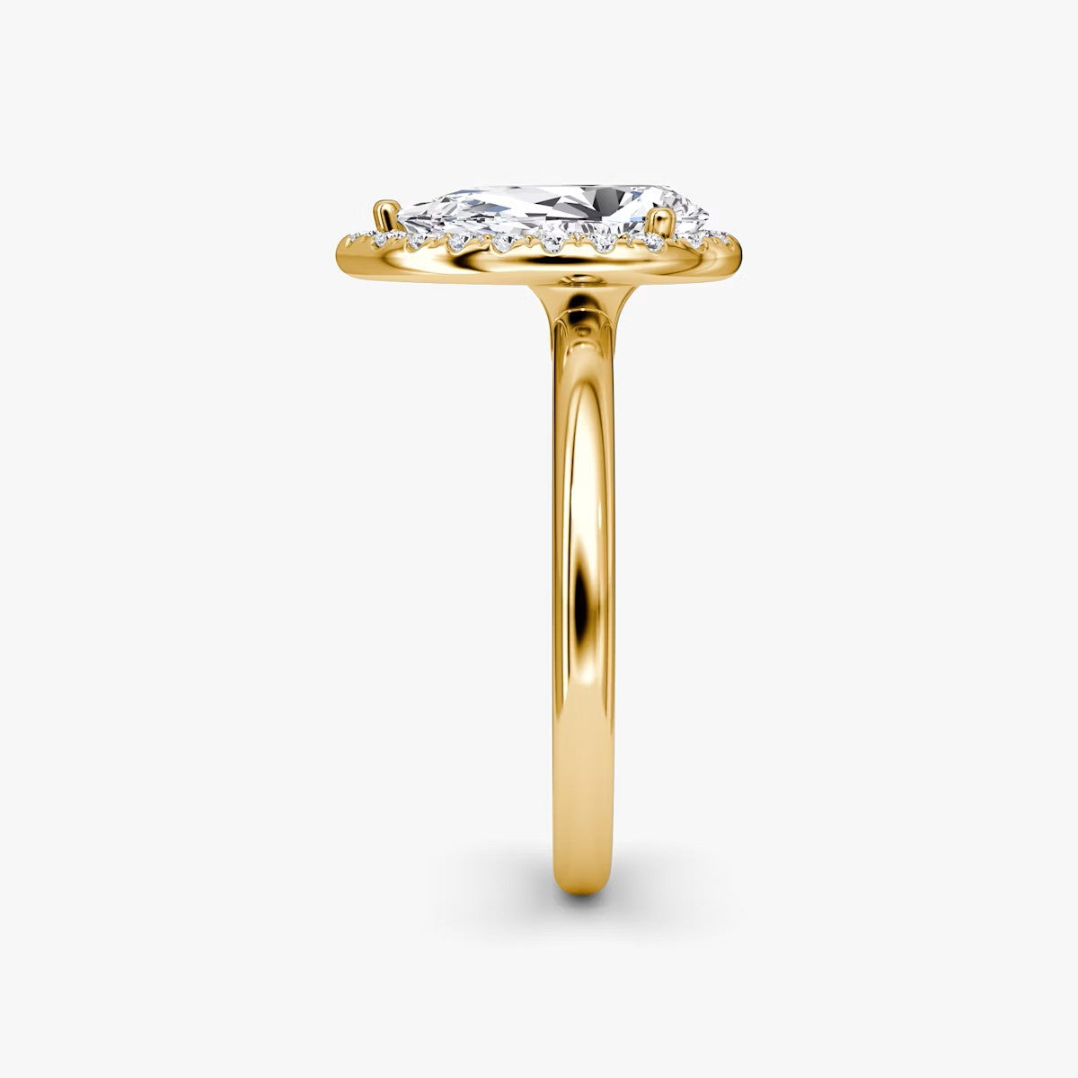 The Halo Pear Engagement Ring