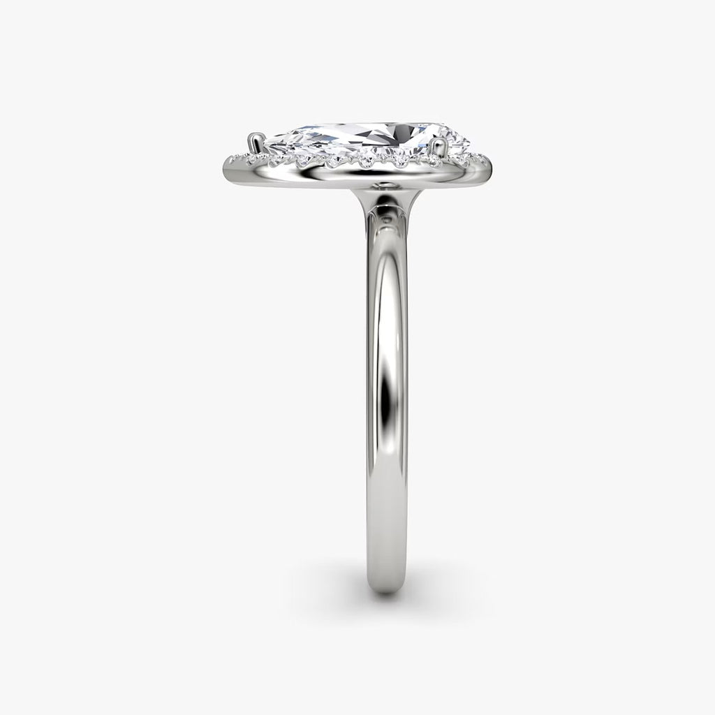 The Halo Pear Engagement Ring