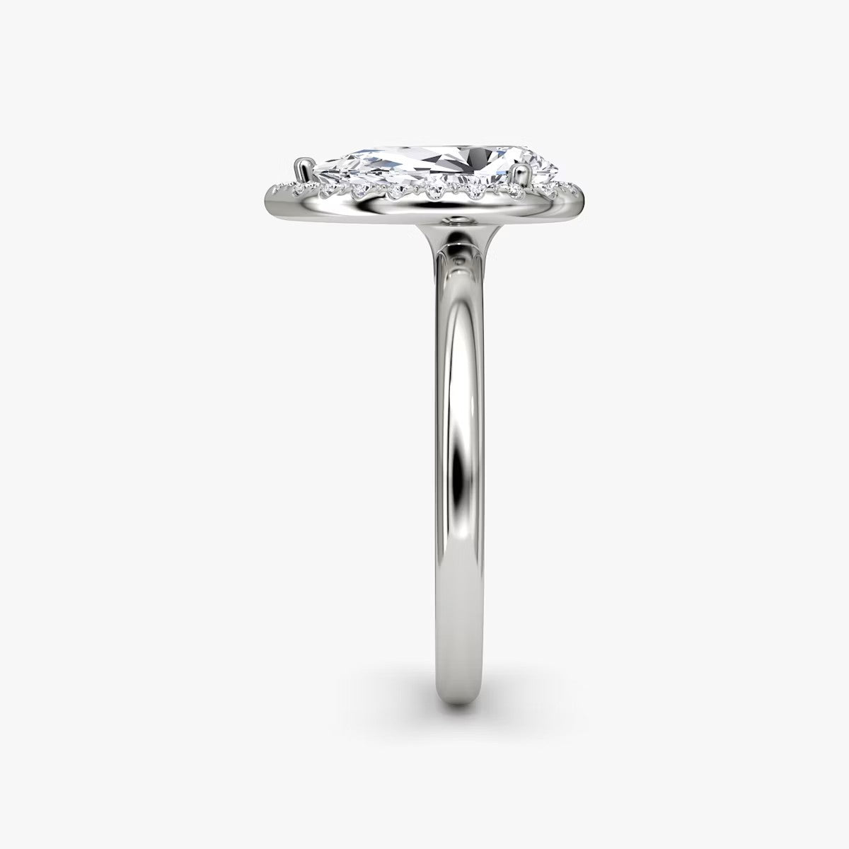 The Halo Pear Engagement Ring