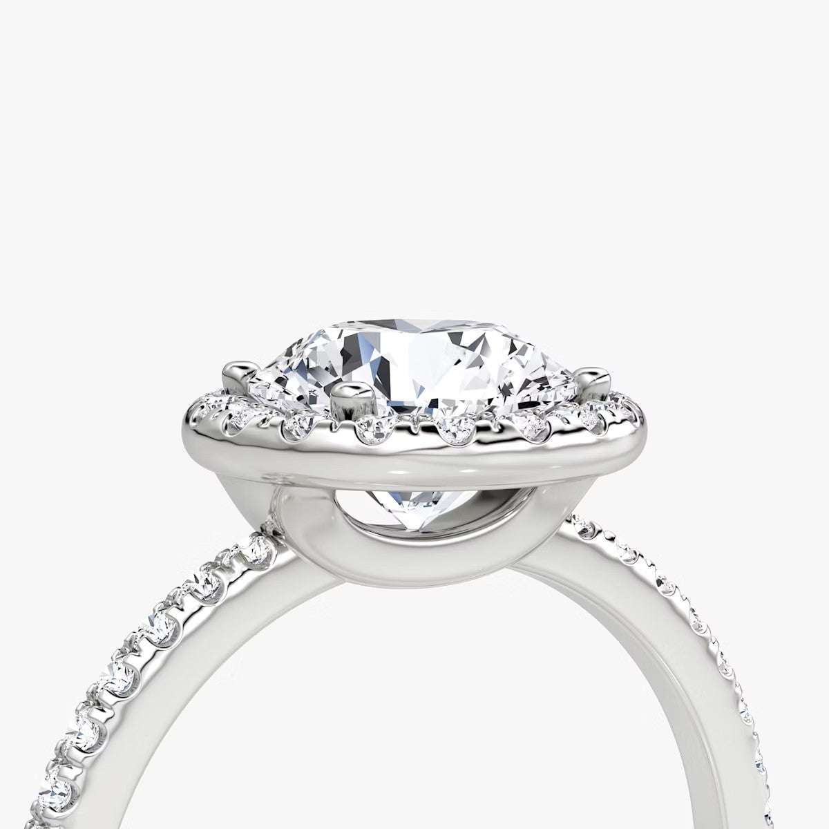 The Halo Round Brilliant Pave Engagement Ring