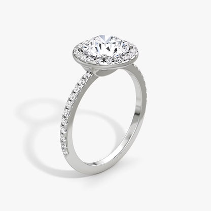 The Halo Round Brilliant Pave Engagement Ring