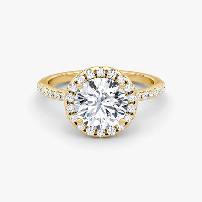 The Halo Round Brilliant Pave Engagement Ring