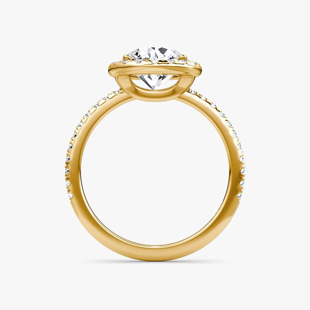 The Halo Round Brilliant Pave Engagement Ring