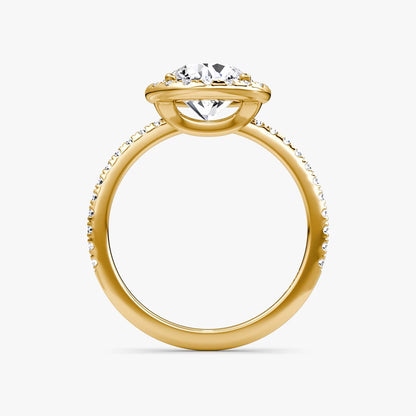 The Halo Round Brilliant Pave Engagement Ring