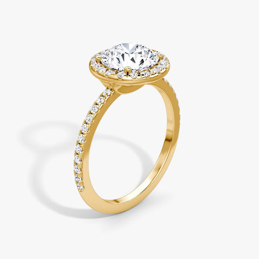 The Halo Round Brilliant Pave Engagement Ring