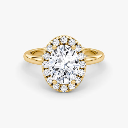 The Big Halo Oval Engagement Ring