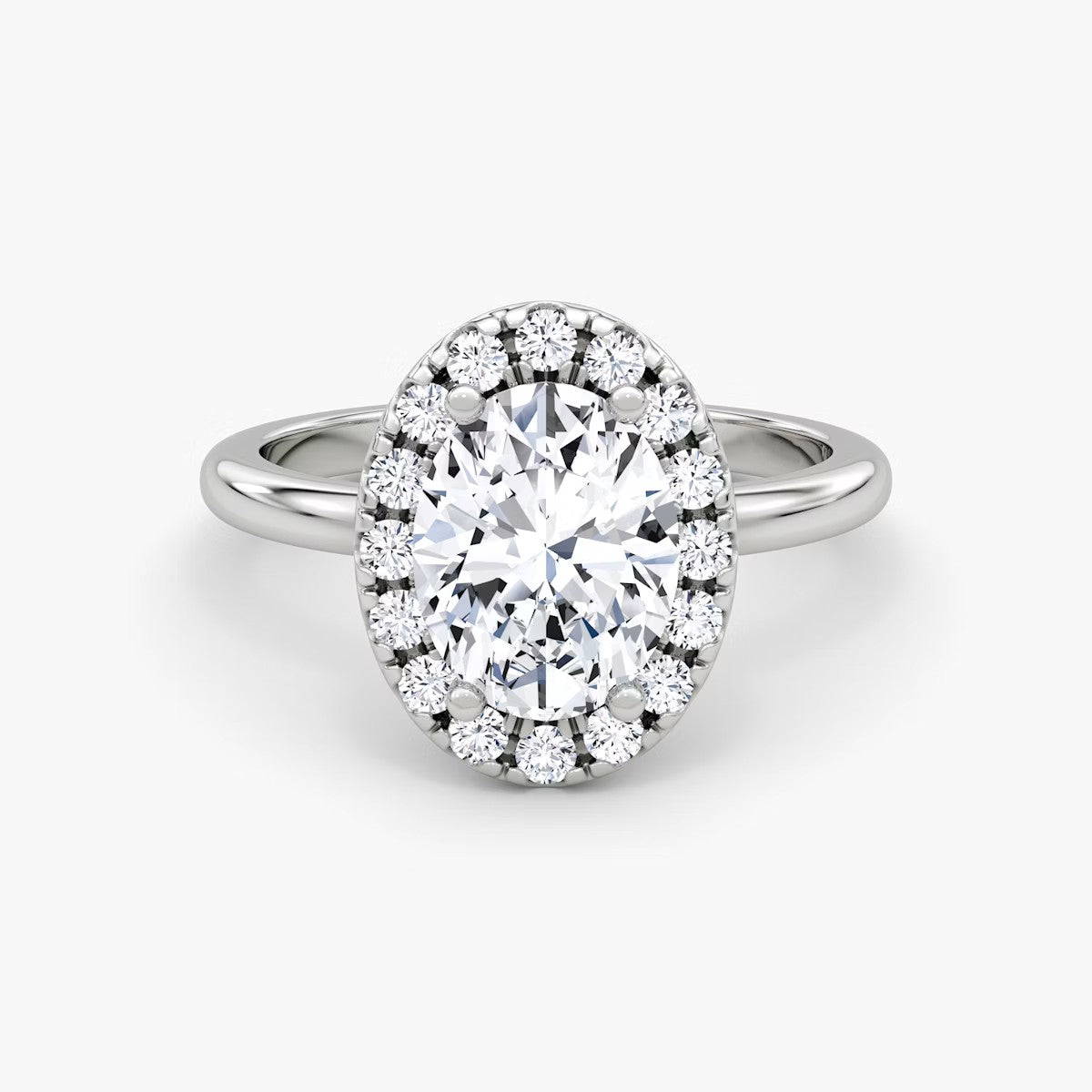 The Big Halo Oval Engagement Ring