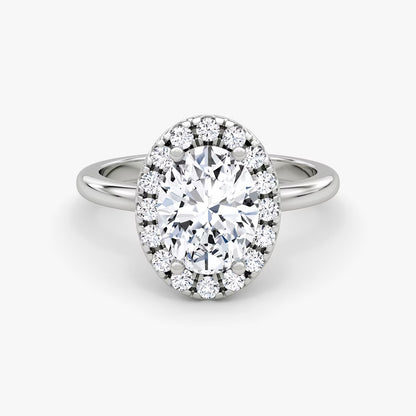 The Big Halo Oval Engagement Ring