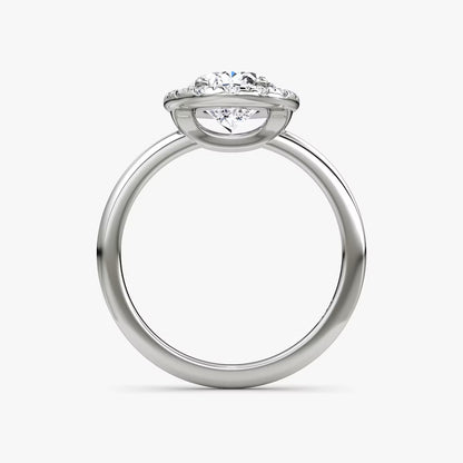 The Big Halo Oval Engagement Ring