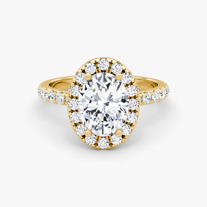 The Big Halo Oval Pave Engagement Ring