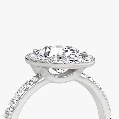 The Big Halo Oval Pave Engagement Ring