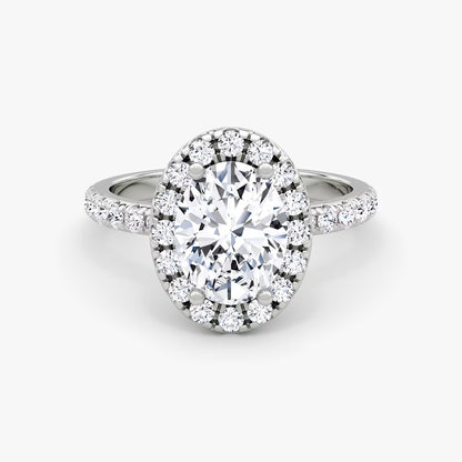 The Big Halo Oval Pave Engagement Ring