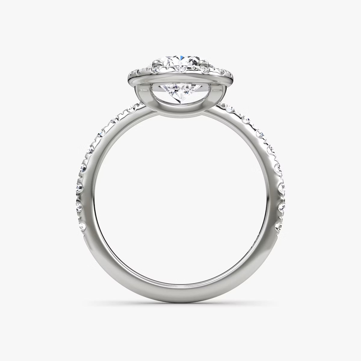 The Big Halo Oval Pave Engagement Ring