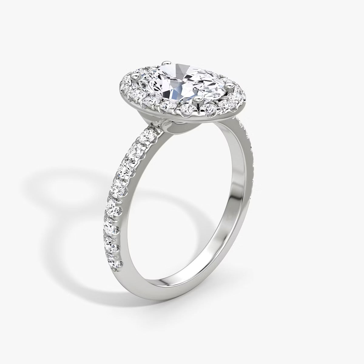 The Big Halo Oval Pave Engagement Ring