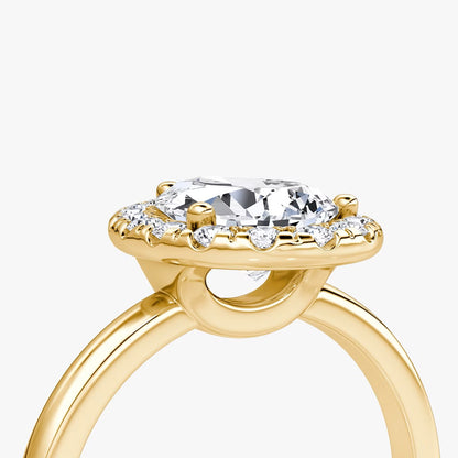 The Big Halo Pear Engagement Ring