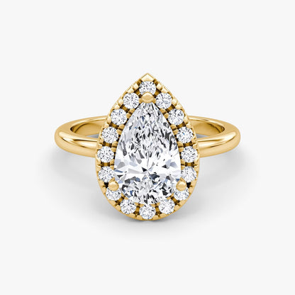 The Big Halo Pear Engagement Ring