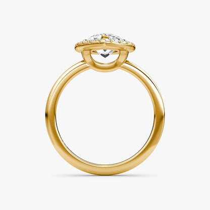 The Big Halo Pear Engagement Ring