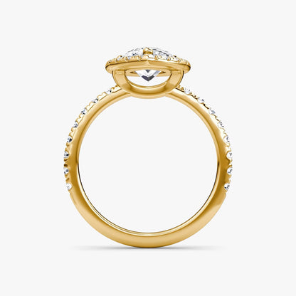 The Big Halo Pear Pave Engagement Ring