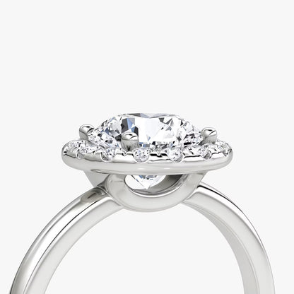 The Big Halo Round Brilliant Engagement Ring