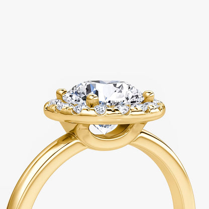 The Big Halo Round Brilliant Engagement Ring