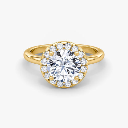 The Big Halo Round Brilliant Engagement Ring