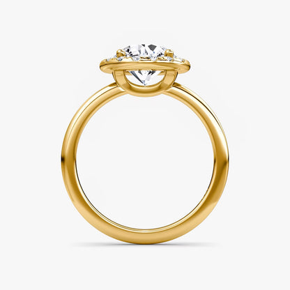 The Big Halo Round Brilliant Engagement Ring