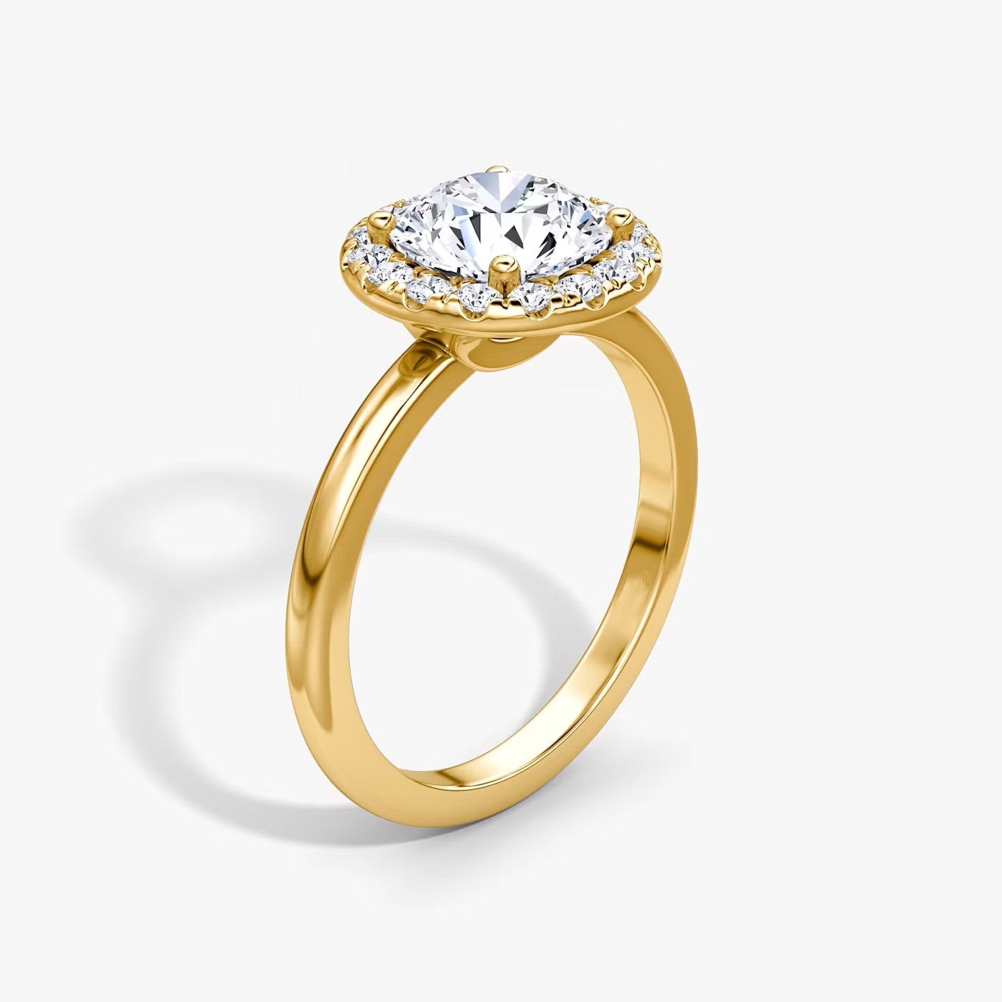 The Big Halo Round Brilliant Engagement Ring