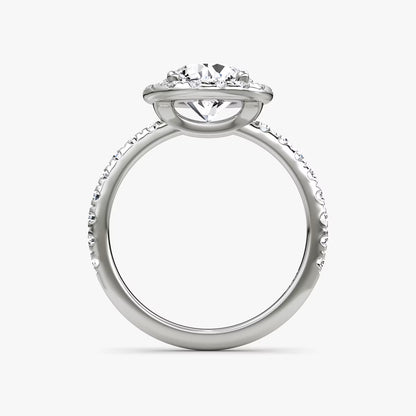 The Big Halo Round Brilliant Pave Engagement Ring