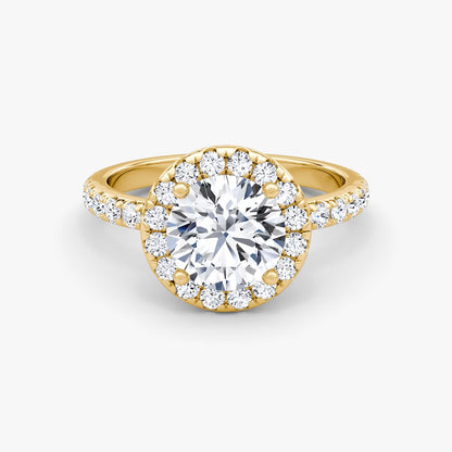 The Big Halo Round Brilliant Pave Engagement Ring