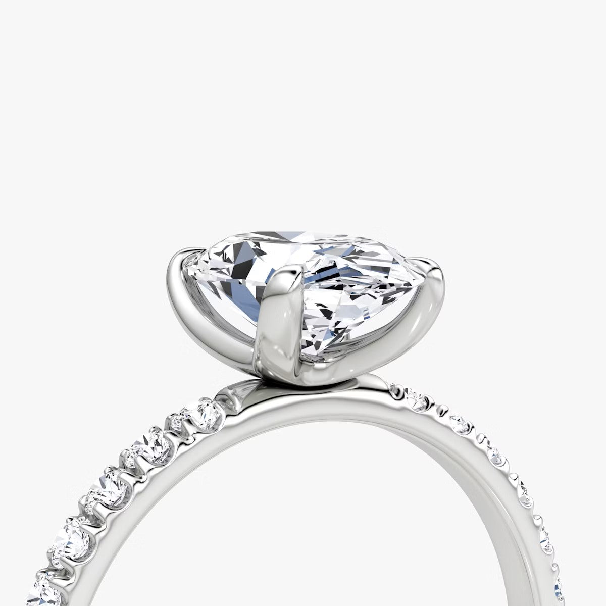 The Classic Oval Solitaire Pave Engagement Ring