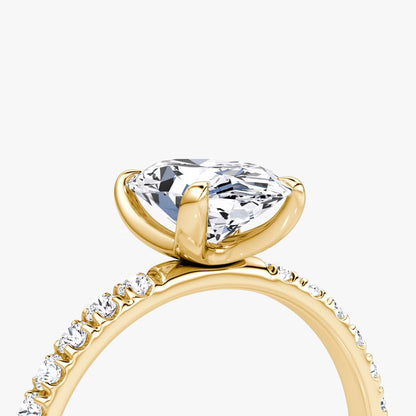 The Classic Oval Solitaire Pave Engagement Ring