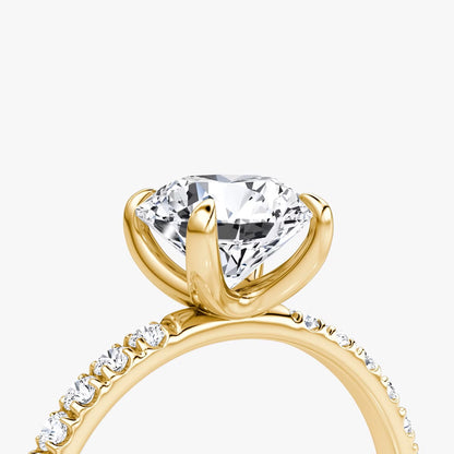 The Classic Round Brilliant Solitaire Pave Engagement Ring