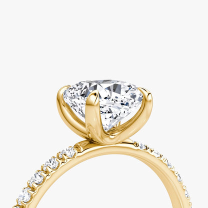 The Classic Cushion Cut Solitaire Pave Engagement Ring