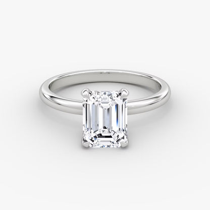 The Classic Emerald Cut Solitaire Engagement Ring