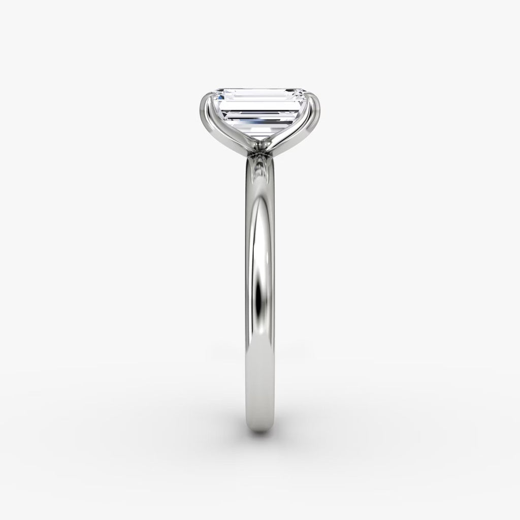 The Classic Emerald Cut Solitaire Engagement Ring