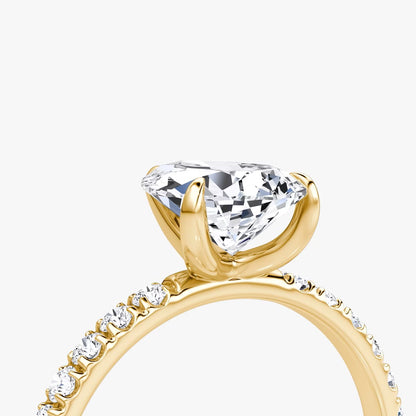 The Classic Pear Solitaire Pave Engagement Ring