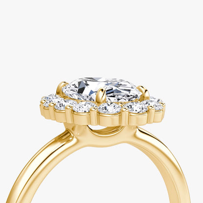 The Floral Halo Oval Engagement Ring