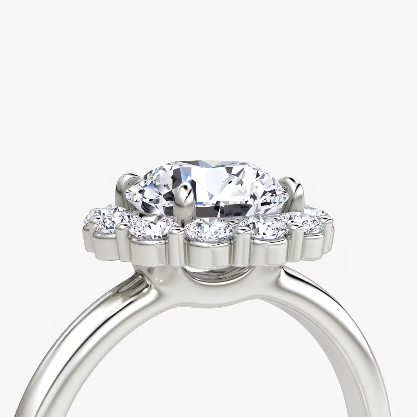 The Floral Halo Round Brilliant Engagement Ring